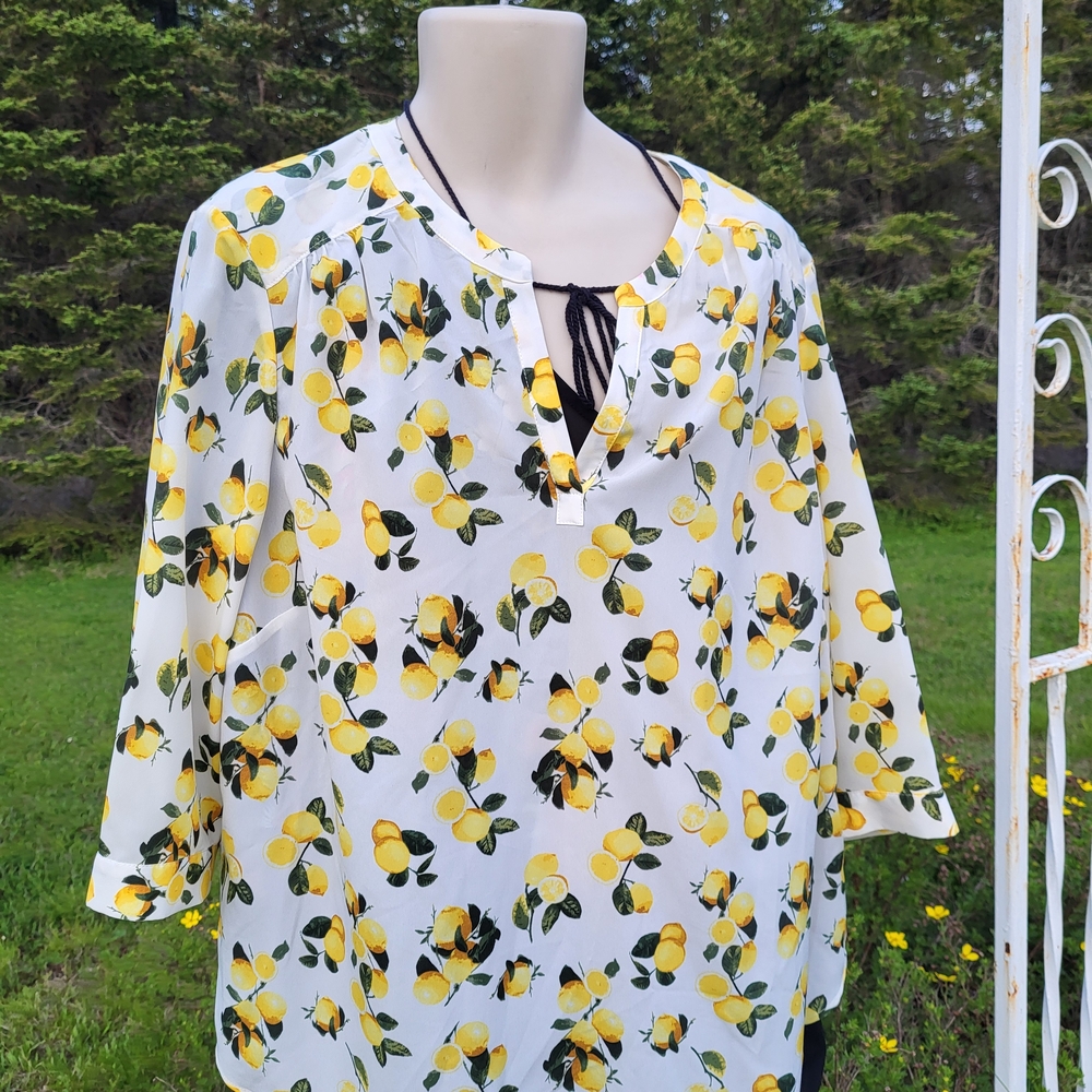 "Make Lemonade" INC International Concepts Blouse